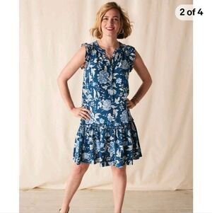 Matilda Jane Enchanted Garden Serenity Blue Floral Dress Size Small